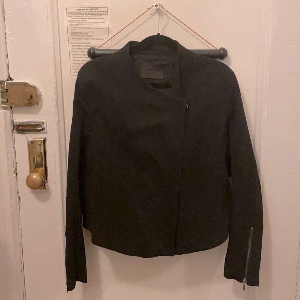 Asymmetrical Moto Jacket with Mesh accents